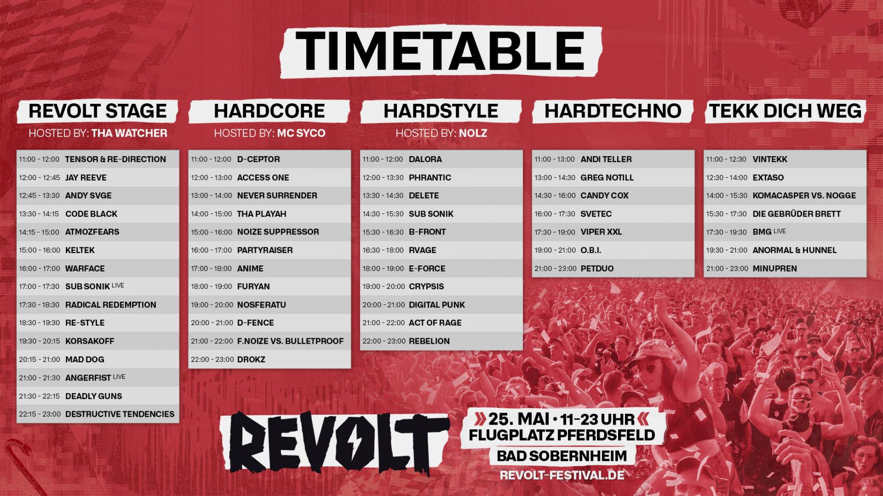  Check out the OFFICIAL TIMETABLE!